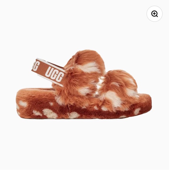 UGG Oh Yeah Spots Slide Slippers Size 10 Color Orange Cream - Picture 2 of 7